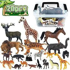 Mini Jungle Animals Toys Set 20 Piece Animals Figure Cute Https Www Amazon Com Dp B07s35hfhf Ref Cm Sw R Pi Dp U X Animal Learning Pet Toys Animal Figures
