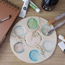 Modern British Craft On Folksy Ceramic Paint Palette Pottery Art Handmade Ceramics