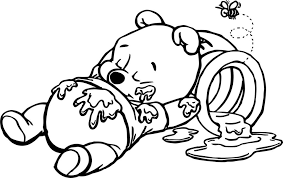 This cute coloring page will remind your child of the nice time he had in his friend's birthday party. Baby Cute Winnie The Pooh Coloring Pages Novocom Top