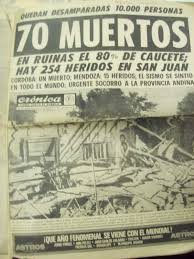 Los periódicos diarios de argentina. Se Cumplen 39 Anos Del Terremoto De Caucete