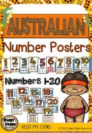 These High Quality Posters Feature Each Number From 1 20 In A Unique Aboriginal Dot Art Font Beautiful Australi Classroom Decor Classroom Classroom Management