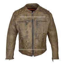 Mens Distressed Brown Leather Motorcycle Jacket With Diamond Pattern Brown Leather Motorcycle Jacket Black Leather Motorcycle Jacket Leather Jacket