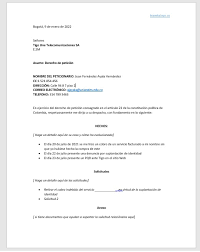 Esta figura jurídica es uno de los derechos. Formato Modelo De Derecho De Peticion Tigo Une
