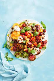 Grilled Prosciutto Wrapped Peaches With Tomato Recipe Grilled Side Dishes Summer Salad Recipes Tomato Recipes