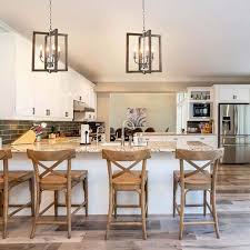 Vaulted ceilings are a desirable architectural feature and can allow for some interesting lighting choices in your home. Modern Farmhouse 4 Lights Faux Wood Pendant Lighting Fixture For Kitchen Island Dining Room W16 5 Xh20 On Sale Overstock 29817467