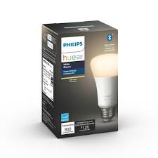 Philips Hue White A19 Led 60 Watt Equivalent Dimmable Smart Wireless Light Bulb With Bluetooth 476861 The Home Depot