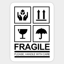 Fragile, handle with care stickers item # 72100. Fragile Fragile Sticker Teepublic Au