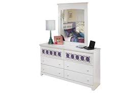 White Zayley Dresser And Mirror By Ashley Furniture Girls Bedroom Furniture Furniture Kids Bedroom Furniture