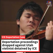 Deportation proceedings have been dropped against John Shin, the  37-year-old professional violinist who was detained by ICE in August. Learn  more, link in comments.