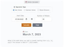 Weeks Calculator