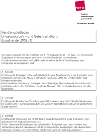 Sobald die gehaltserhöhung erfolgreich verhandelt wurde, sollte man die erhöhung der vergütung unbedingt schriftlich festhalten. Handlungsleitfaden Umsetzung Lohn Und Gehaltserhohung Einzelhandel 2002 1 Pdf Kostenfreier Download