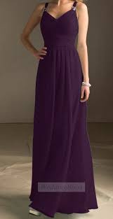 Dark Purple Long Bridesmaid Dress Chiffon A Line With Straps On E Purple Bridesmaid Dresses Long Dark Purple Bridesmaid Dresses Bridesmaid Dresses Long Chiffon