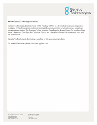 Cancer council victoria would like to acknowledge the traditional custodians of the land on which we live and work. Ex 99 1 2 A20 1399 2ex99d1 Htm Ex 99 1 Exhibit 99 1 Asx Market Announcement Genetic Technologies To Provide Corporate Strategic Update At 2020 Jp Morgan Biotech Showcase Melbourne Aus Genetic Technologies Asx Gtg Nasdaq