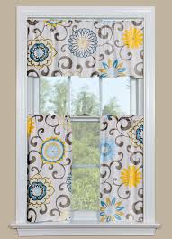 To emphasize the light, airy and fresh ambiance, use yellow curtains on white walls. Blue Yellow And White Kitchen Curtains House Decor Interior