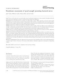 A new survey says we might be a little too invested in jon snow. Pdf Practitioner Assessments Of Good Enough Parenting Factorial Survey
