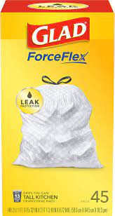 Maybe you would like to learn more about one of these? Buy Glad Forceflex Tall Kitchen Drawstring Trash Bags 13 Gallon White Trash Bag Unscented 45 Count Package May Vary Online In Ukraine B0014d5nww