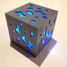 Minecraft Diamond Ore Lamp 3d Print 3d Printing Diy 3d Printer Designs Useful 3d Prints