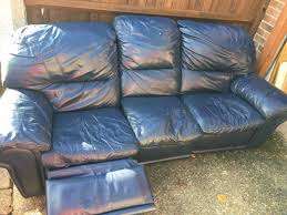 Mercer 10' vintage leather sofa, marzipan, classic depth by tandem arbor. Navy Blue Leather 2 And 3 Seater Sofa In London For 100 00 For Sale Shpock