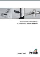 The Fast Assembly Concealed Hinges For All Applications Intermat And Sensys Concealed Hinges Intermat And Sensys
