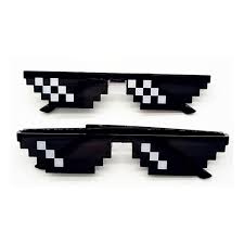 Deal Com O Meme Thug Life Mlg Tons Sem Moldura Pixel Unisex Oculos Shopee Brasil