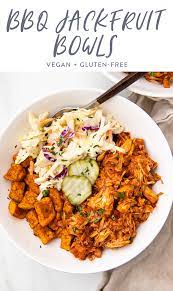 Bbq Jackfruit Bowls Recipe Bbq Jackfruit Jackfruit Healthy Bowls