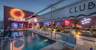 Pow Ideas Captures Retro Neon Style For The Swimming Club In Kuala Lumpur Kuala Lumpur Hotels Design Pool Hot Tub