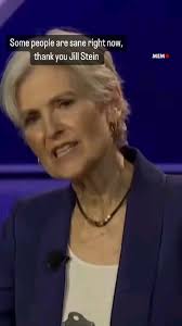 This woman, Jill Stein, is running against Harris and Trump. So do not tell  me I need to vote for the "lesser of two evils". Period. , Even the  so-called lesser of two evils is still evil.