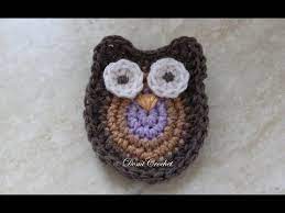 Crochet Owl Applique Youtube Crochet Applique Crochet Owl Applique Owl Crochet Patterns
