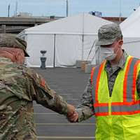 Spc. Alexis Kpochan, 300th Sustainment Brigade, practices