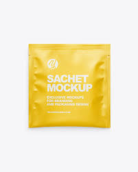 Download Sachet Mockup In Sachet Mockups On Yellow Images Object Mockups PSD Mockup Templates