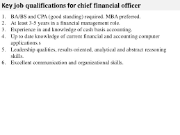 Read the blog to learn about their responsibilities. Chief Financial Officer Job Description