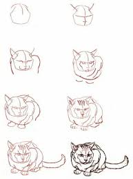 Gambar kucing comel untuk mewarna. Lukisan Kucing Dengan Pensil Untuk Kanak Kanak