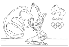 A dancer of contemporary dance. Rio 2016 Olympic Games Gymnastic Olympic And Sport Adult Coloring Pages