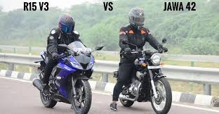 Checkout the front view, rear view, side view, top view & stylish photo galleries of. Yamaha R15 V3 Vs Jawa Forty Two In A Drag Race Who Wins Video