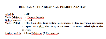 Latar belakang pengembangan silabus bahasa inggris smp. Contoh Rpp Bahasa Inggris Smp Kelas 9 Kurikulum 2013