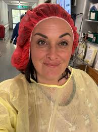 The best place to be after a day in hospital with Louis who had some dental  surgery. My surgery outfit could have won Halloween if this was yesterday  instead of today. The