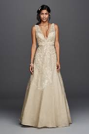 Melissa Sweet Wedding Dress With Plunging Neckline David S Bridal Sweet Wedding Dresses Ball Gowns Wedding Wedding Dresses