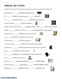 El Presente De Indicativo Interactive And Downloadable Worksheet You Can Do The Exercises Online O Spanish Worksheets Spanish Exercises Spanish Lessons Online
