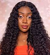 Amazon.com : QinMei 13x4 Deep Wave Human Hair Lace Front Wigs for Black  Women Brazilian Virgin Human Hair Deep Curly Lace Front Wigs with Baby Hair  Pre Plucked Bleached Knots Natural Color