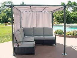 Hampton Bay Breeze Cove Patio Sectional Seating Set With Pergola The Home Depot Canada Outdoor Sectional Furniture Outdoor Furniture Best Outdoor Furniture