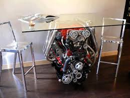 Motorcycle Parts Table Engine Table Car Part Furniture Automotive Decor