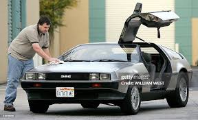Wayne Gillard polishes up his 1981 DeLorean DMC 12, one of only six... News  Photo