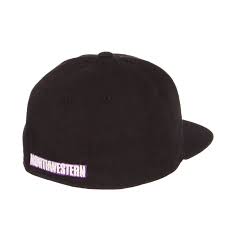 Northwestern Wildcats Zephyr Black Fitted Hat With Stylized N Design