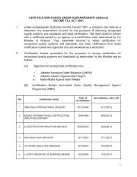 Lot 11930, jalan perajurit, telok gong, 42000 port klang, selangor darul ehsan. 1 Certification Bodies Under Subparagraph 34 6 Ma