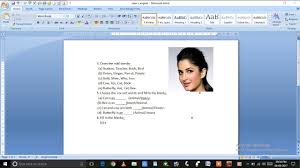 Ms Word Tutorial How To Insert Picture In Resume Youtube