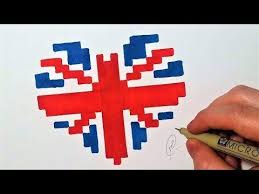 Facile materiel dans la description. Drapeau Anglais Coeur Pixel Art Facile Youtube Pixel Art Pixel Art Facile Coeur Pixel
