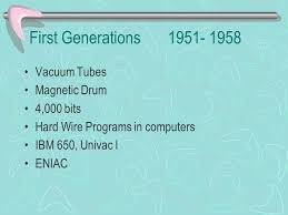 Therefore, they were very expensive and only large organizations were able to afford it. Computer Generations Key For Computer Generations Time Frame Circuit Components Elements Per Component Internal Storage Memory Capacity Data Input Popular Ppt Download