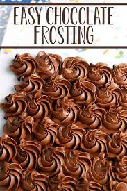 Easy Chocolate Frosting Recipe Homemade Chocolate Frosting Chocolate Frosting Recipes Chocolate Frosting