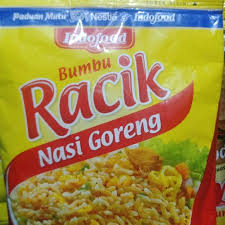 Bahan membuat nasi goreng sederhana dalam bahasa inggris indonesia (bumbu dasar): Bumbu Racik Nasi Goreng Indofood