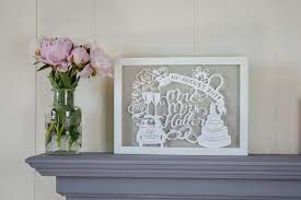 Just Married Personalised Papercut Wedding Gift Art Unique Wedding Present Ideas Wedding Gift Art Wedding Present Ideas Unique Wedding Presents